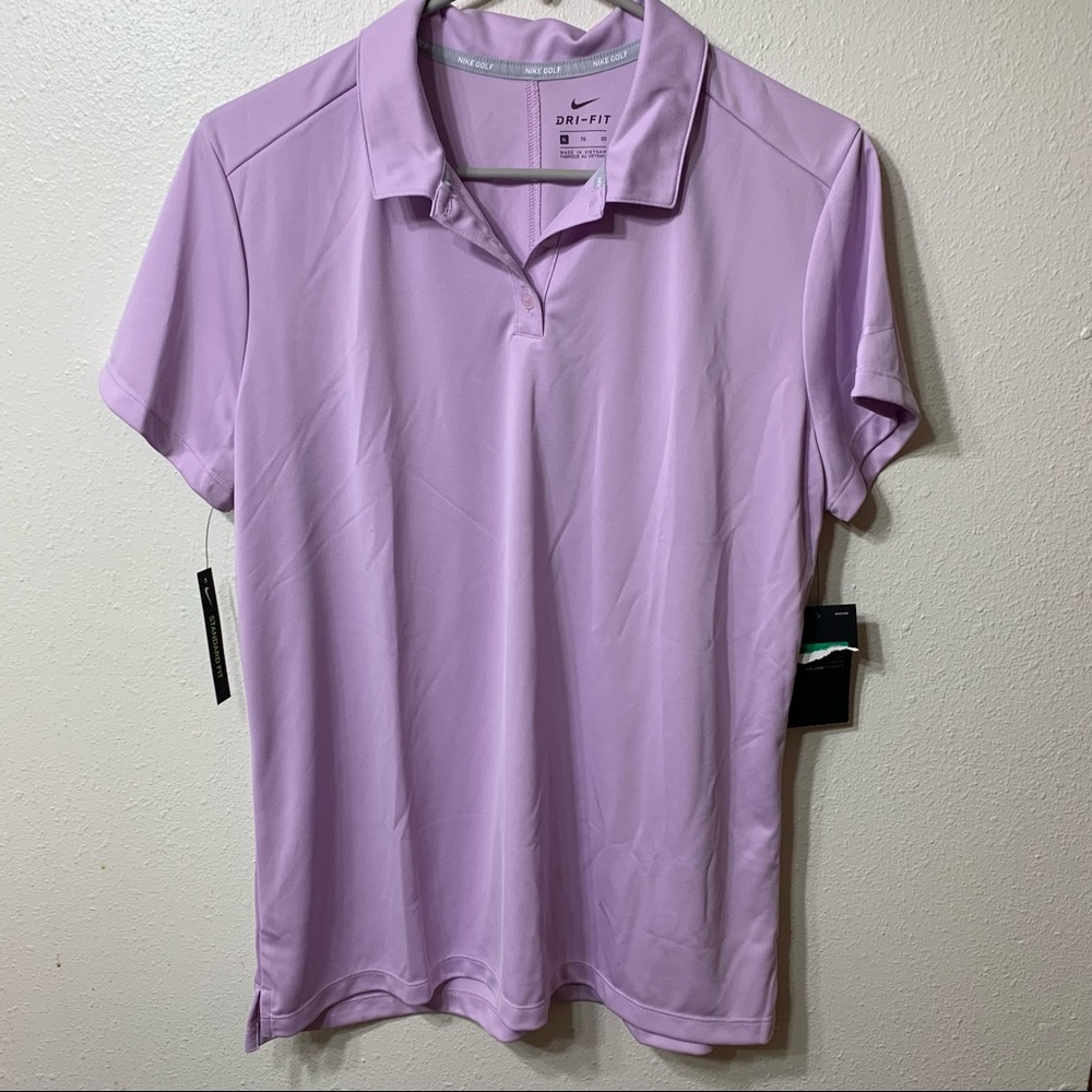 NWT Women Nike Golf Purple Lilac Polo